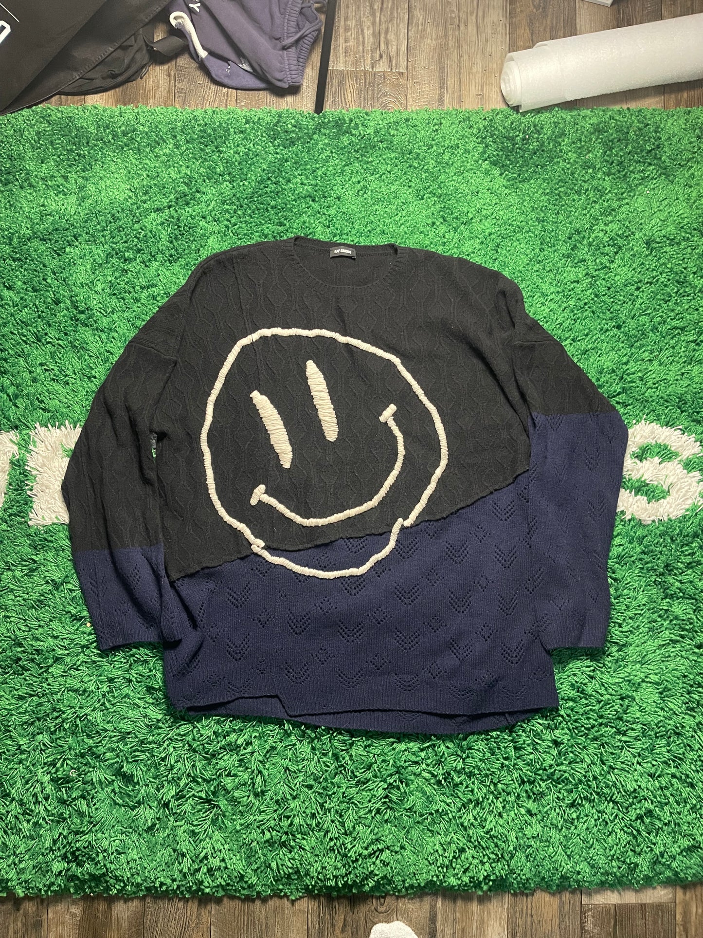 RAF Simons Smiley Face Knit Sweater