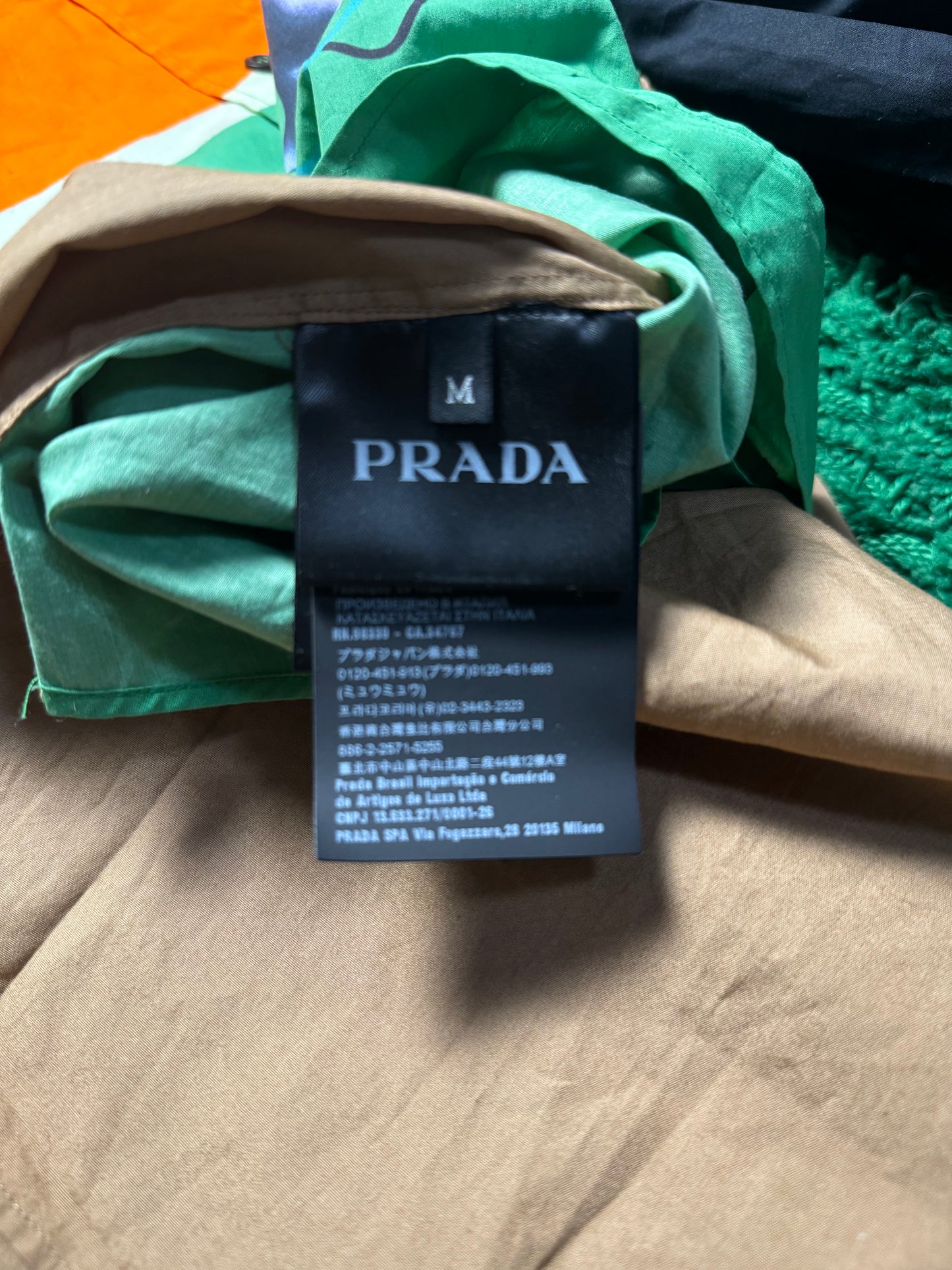 Prada Colorblock Button Up Shirt