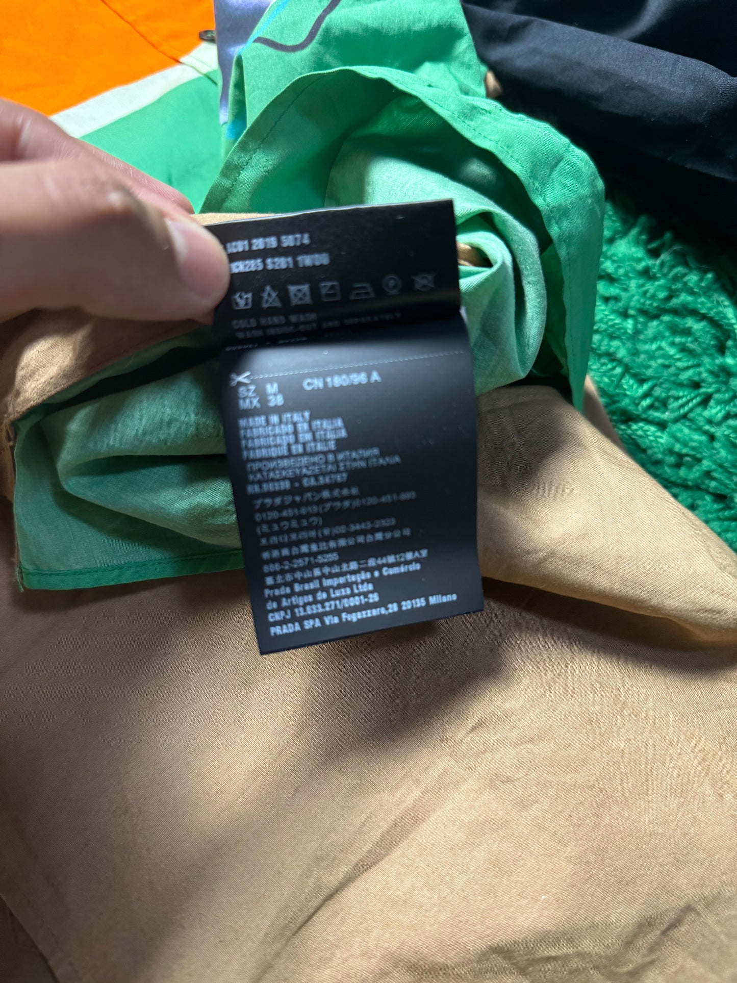 Prada Colorblock Button Up Shirt