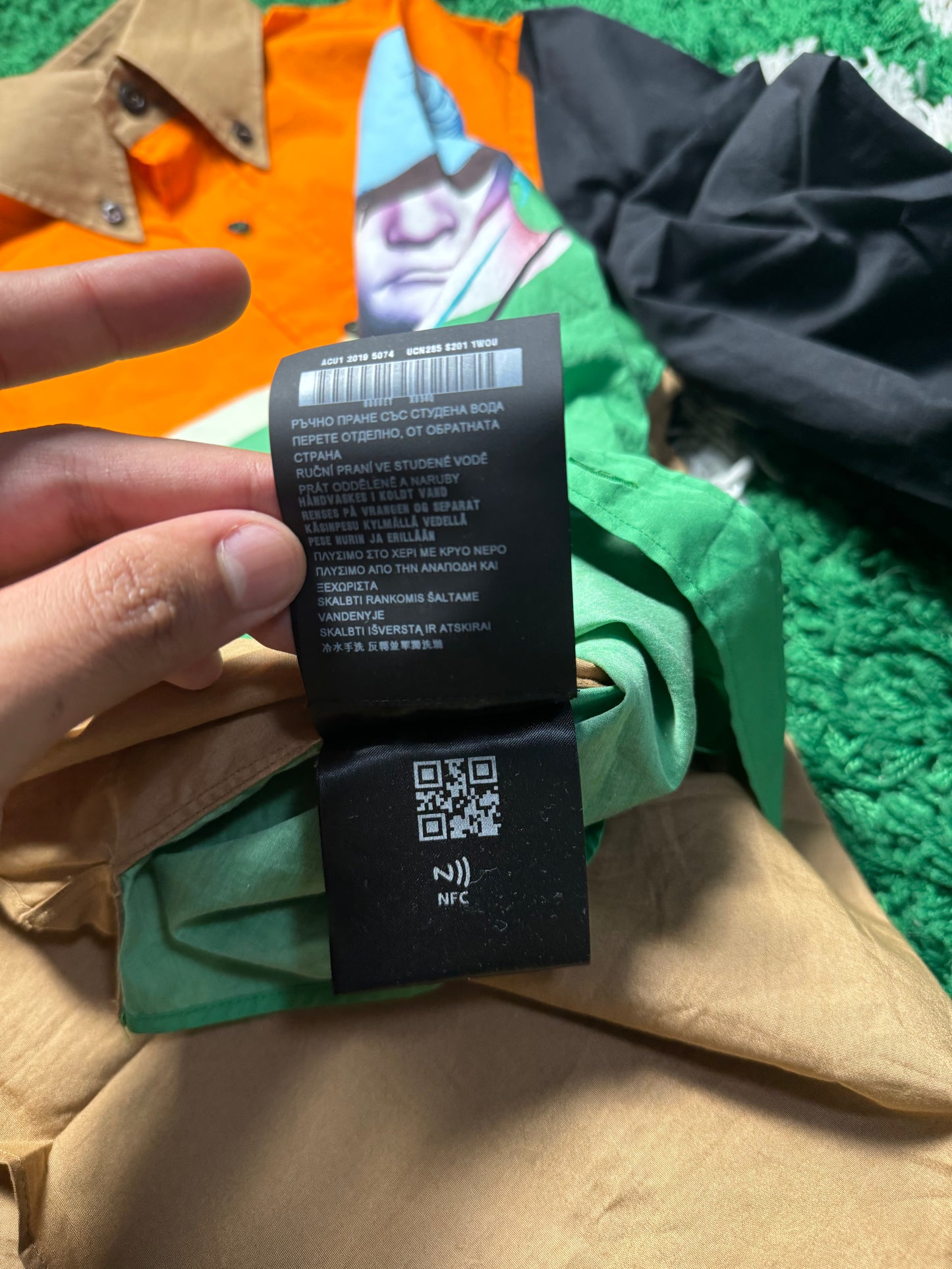Prada Colorblock Button Up Shirt