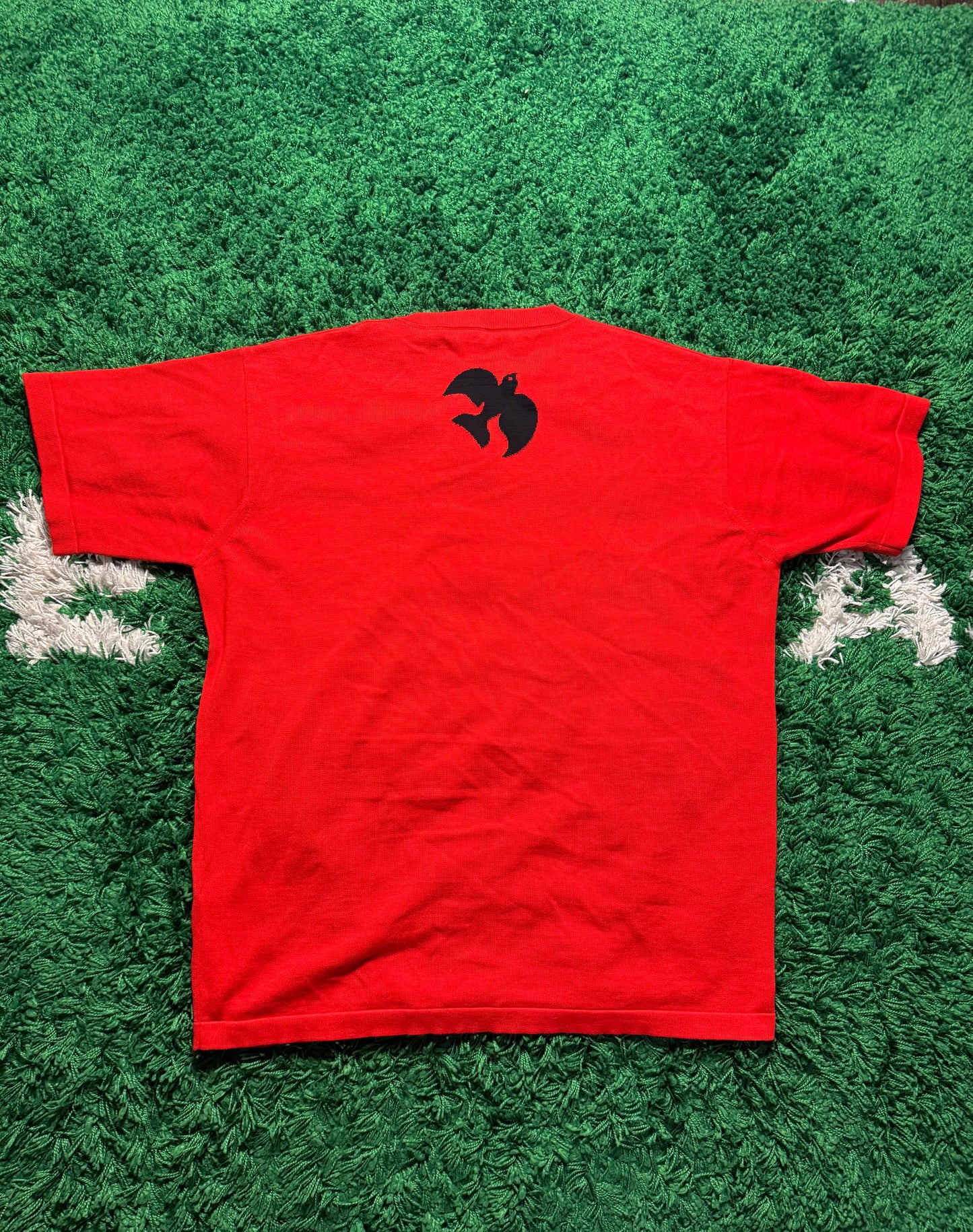 Rotes T-Shirt mit Grafik aus Baumwollstrick von Louis Vuitton