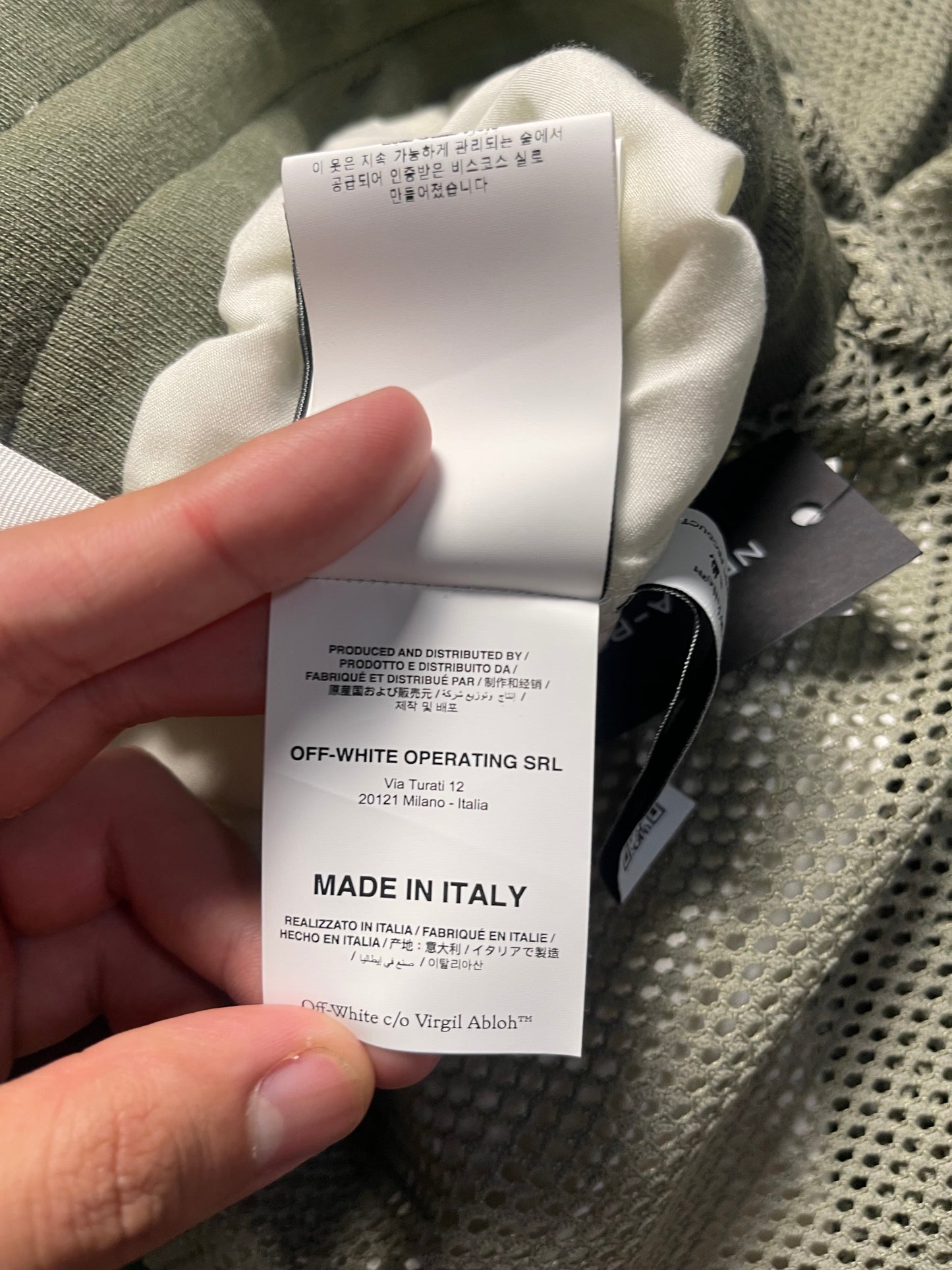 Off White Net Cargo Pants