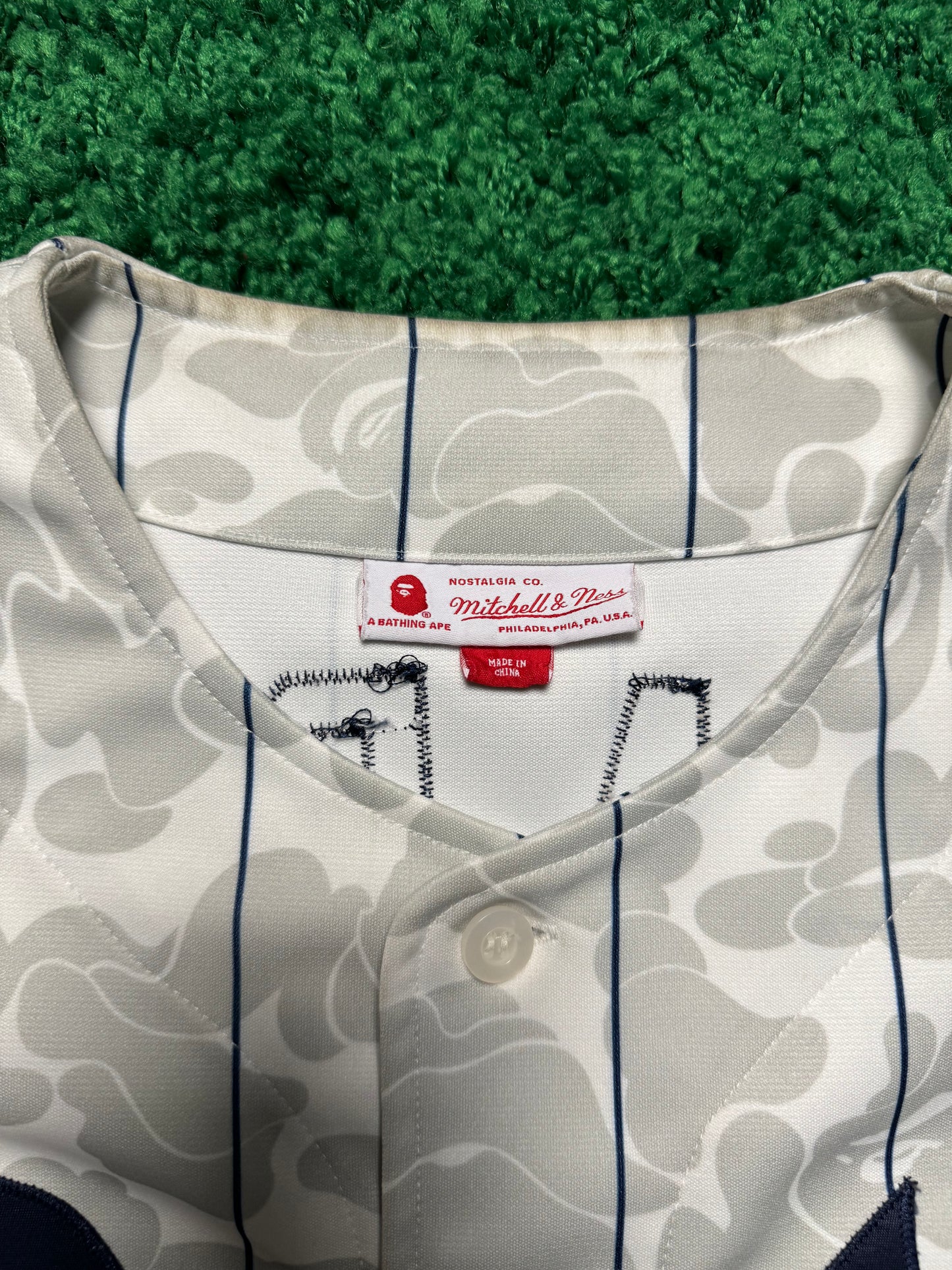 Bape Mitchell & Ness Short Sleeve Baseball Jersey